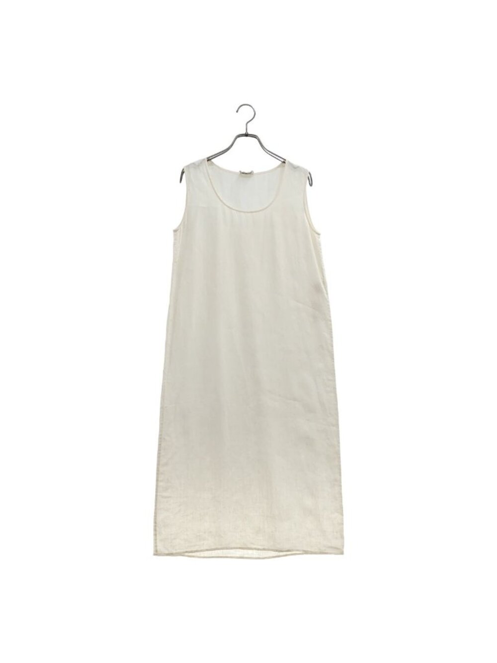 Hermes Martin Margiela Era Linen Sleeveless Dress Ivory 38